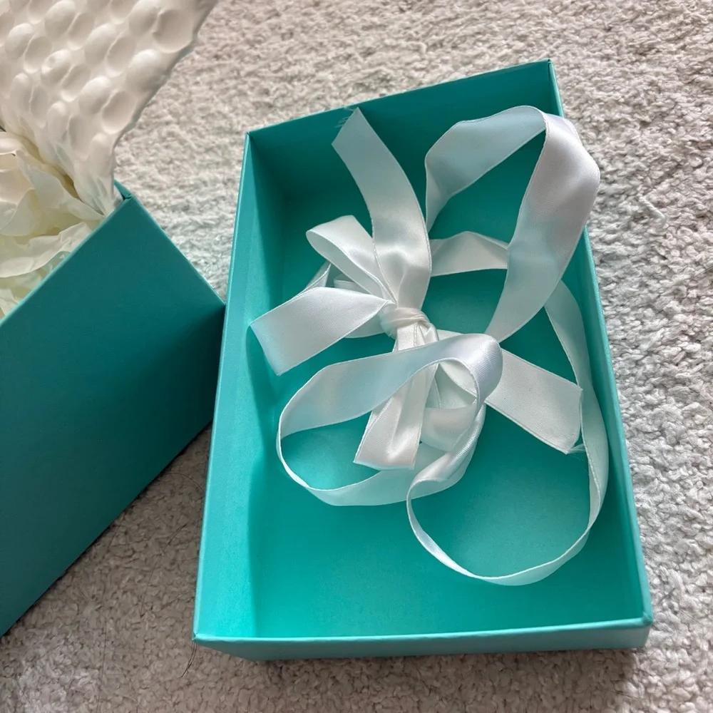 Tiffany & Co. Robin’s Egg Blue Gift Box with White Ribbon